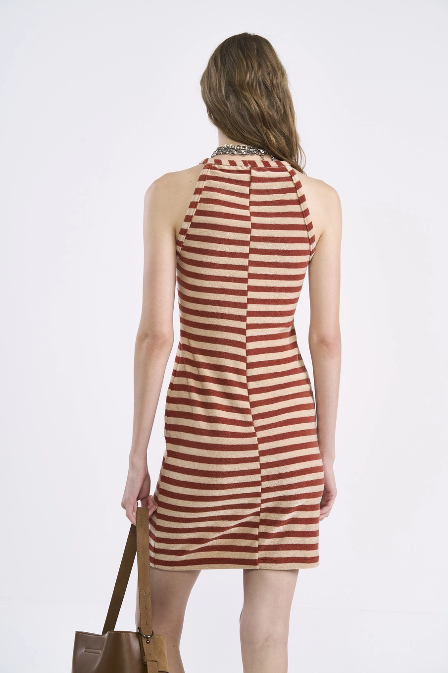 Vestido Curto Listrado Soft Estampados