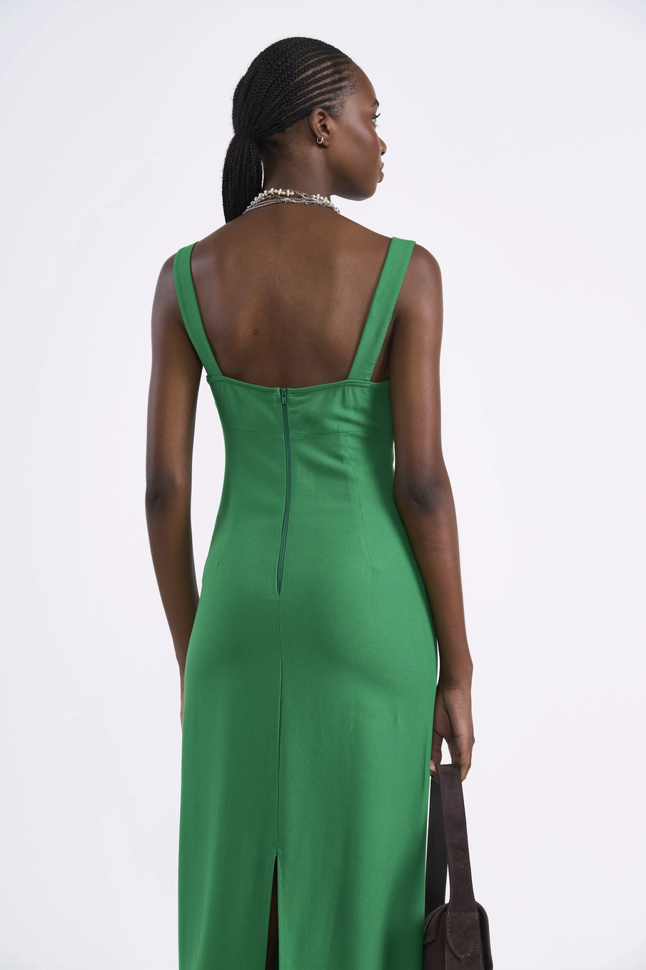 Vestido Midi Verde Vibrante Verde Vanity