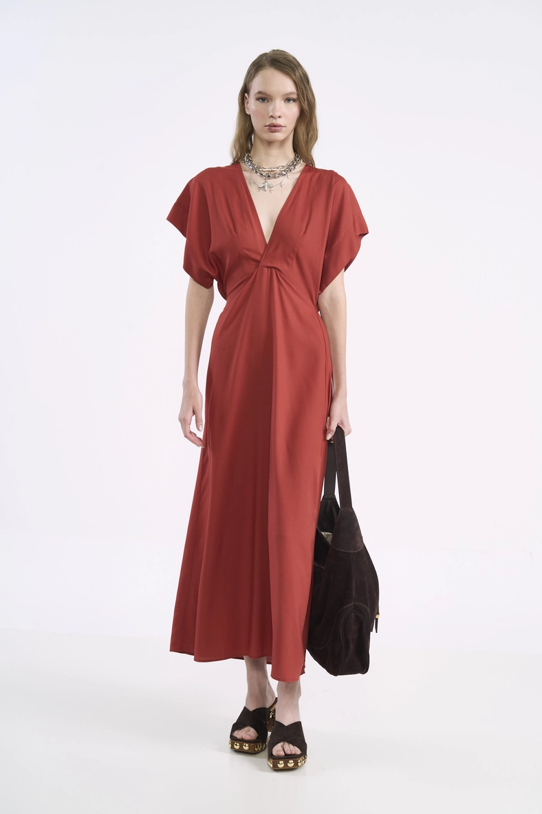 Vestido Fluido Terracota