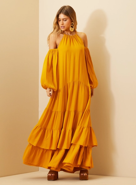 Vestido Longo Ombro A Ombro