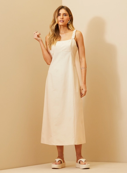 Vestido Feminino Midi Sem Mangas