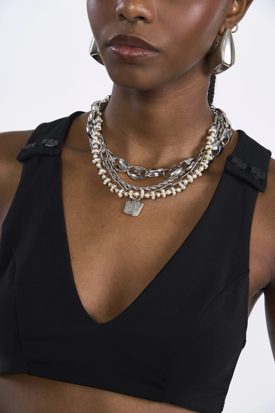 Top Cropped Estruturado Preto