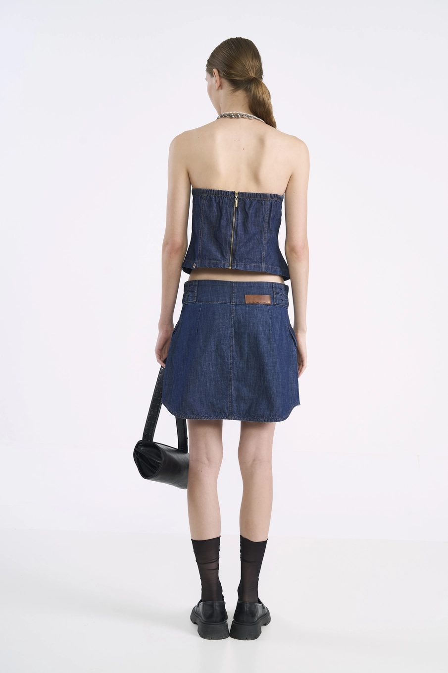 Top Corset Jeans Estruturado Índigo