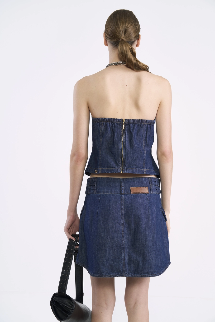 Top Corset Jeans Estruturado Índigo