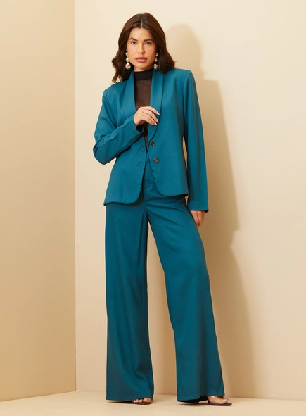Blazer Feminino Com Lapela Alongada - Alfaiataria