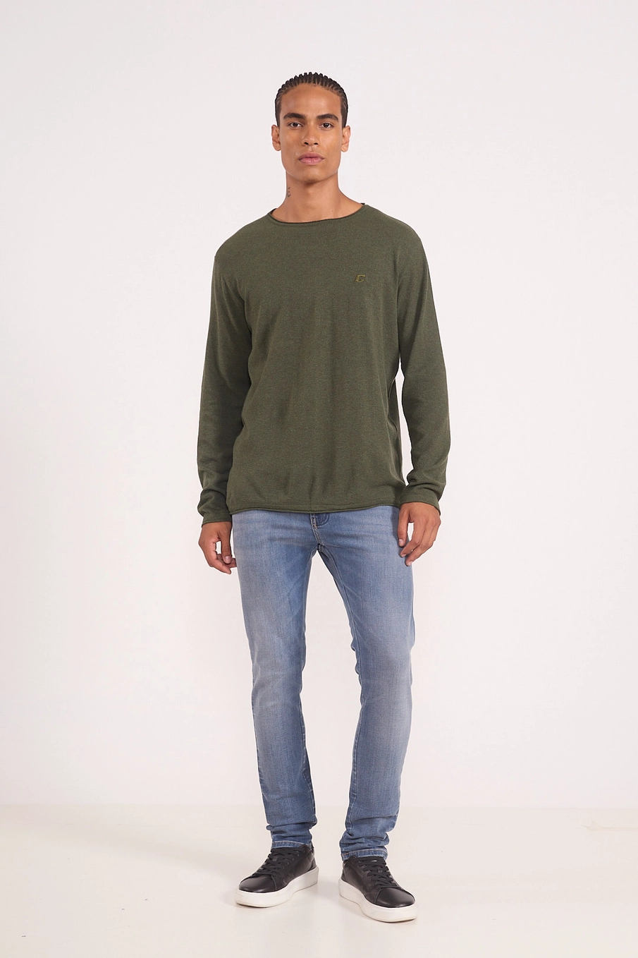 Suéter Masculino Em Tricô Soft Verde