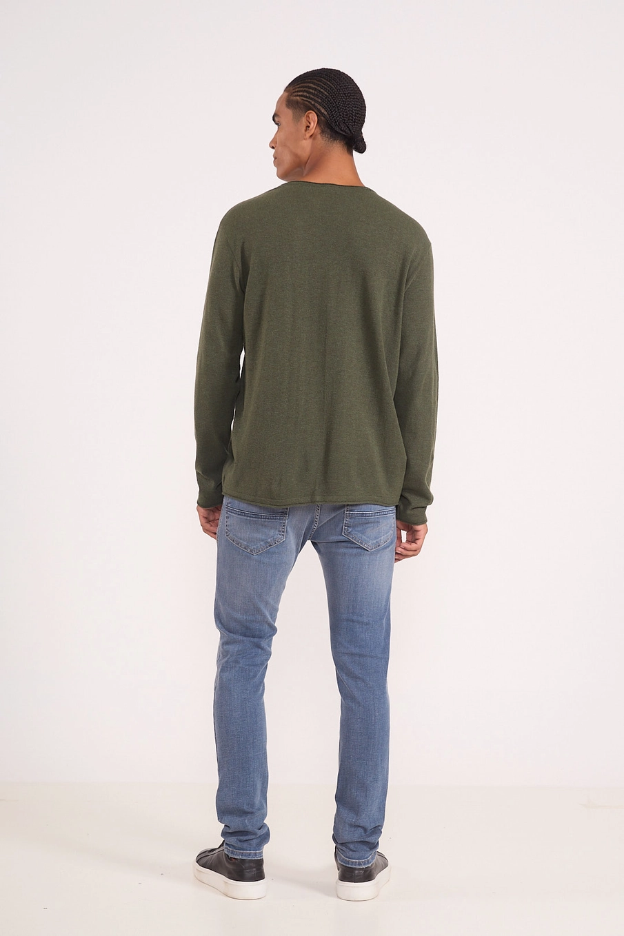 Suéter Masculino Em Tricô Soft Verde