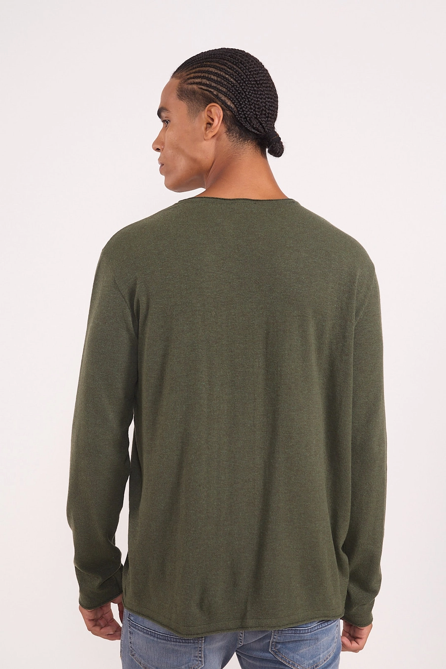 Suéter Masculino Em Tricô Soft Verde