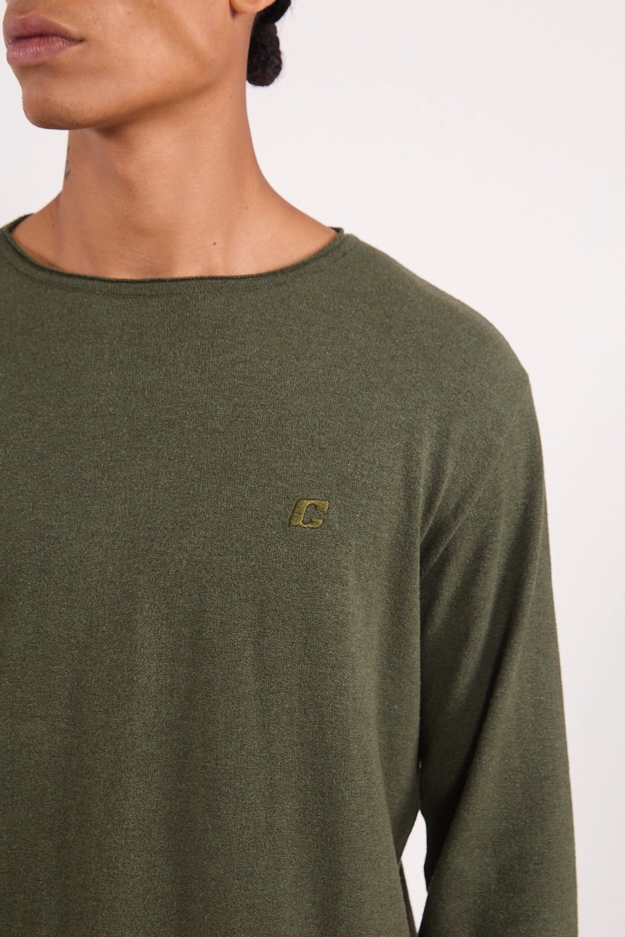 Suéter Masculino Em Tricô Soft Verde