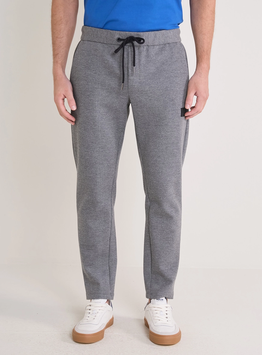 Calça Masculina Alfaiataria Com Cordão - Johann CINZA