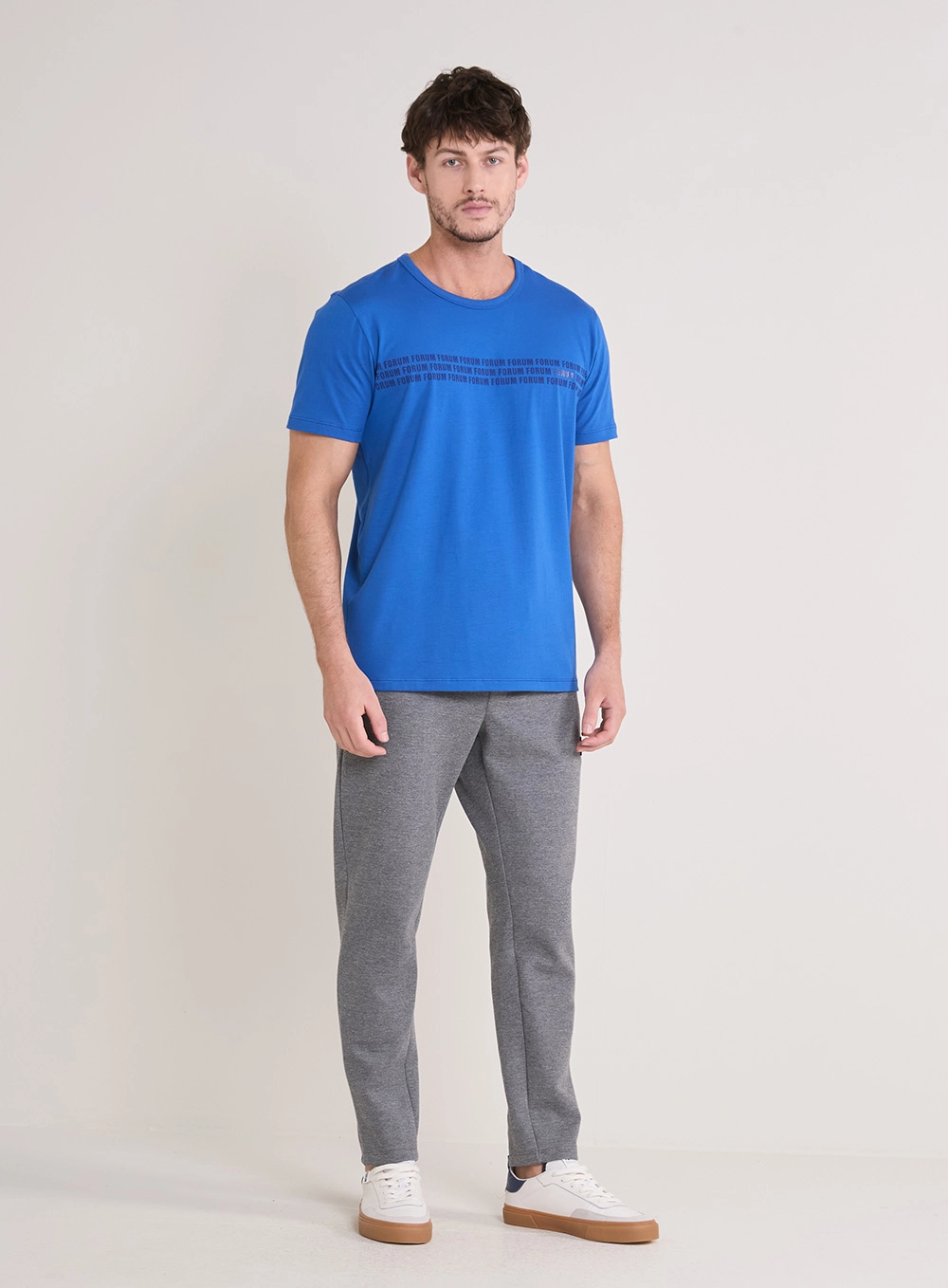 Calça Masculina Alfaiataria Com Cordão - Johann CINZA 1