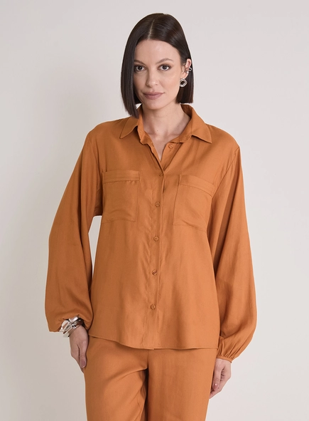 Camisa Ampla Feminina Alfaiataria