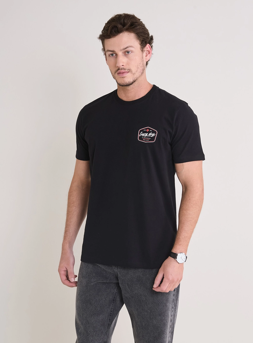Camiseta Masculina New Slim Básica Preto