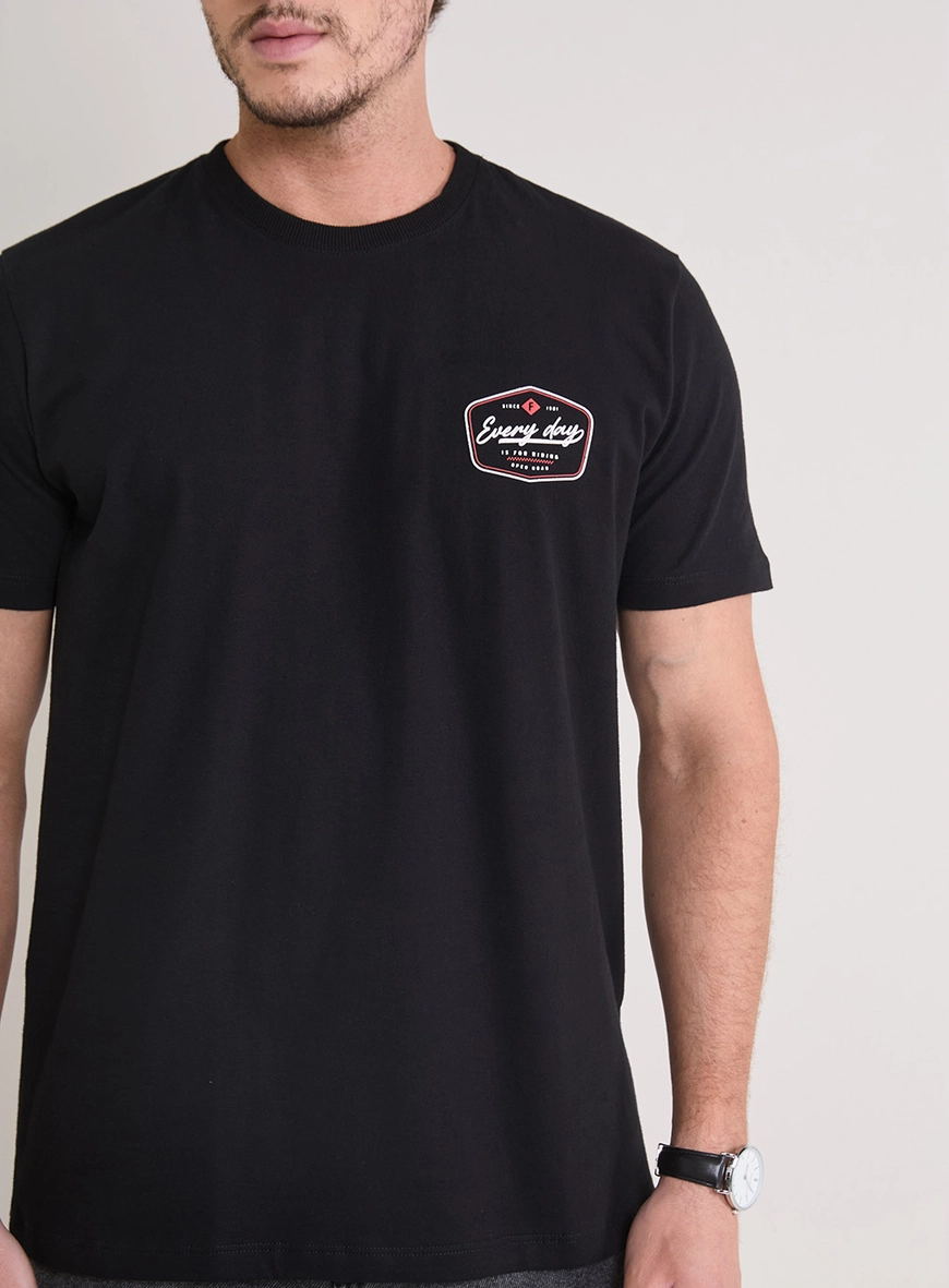 Camiseta Masculina New Slim Básica Preto