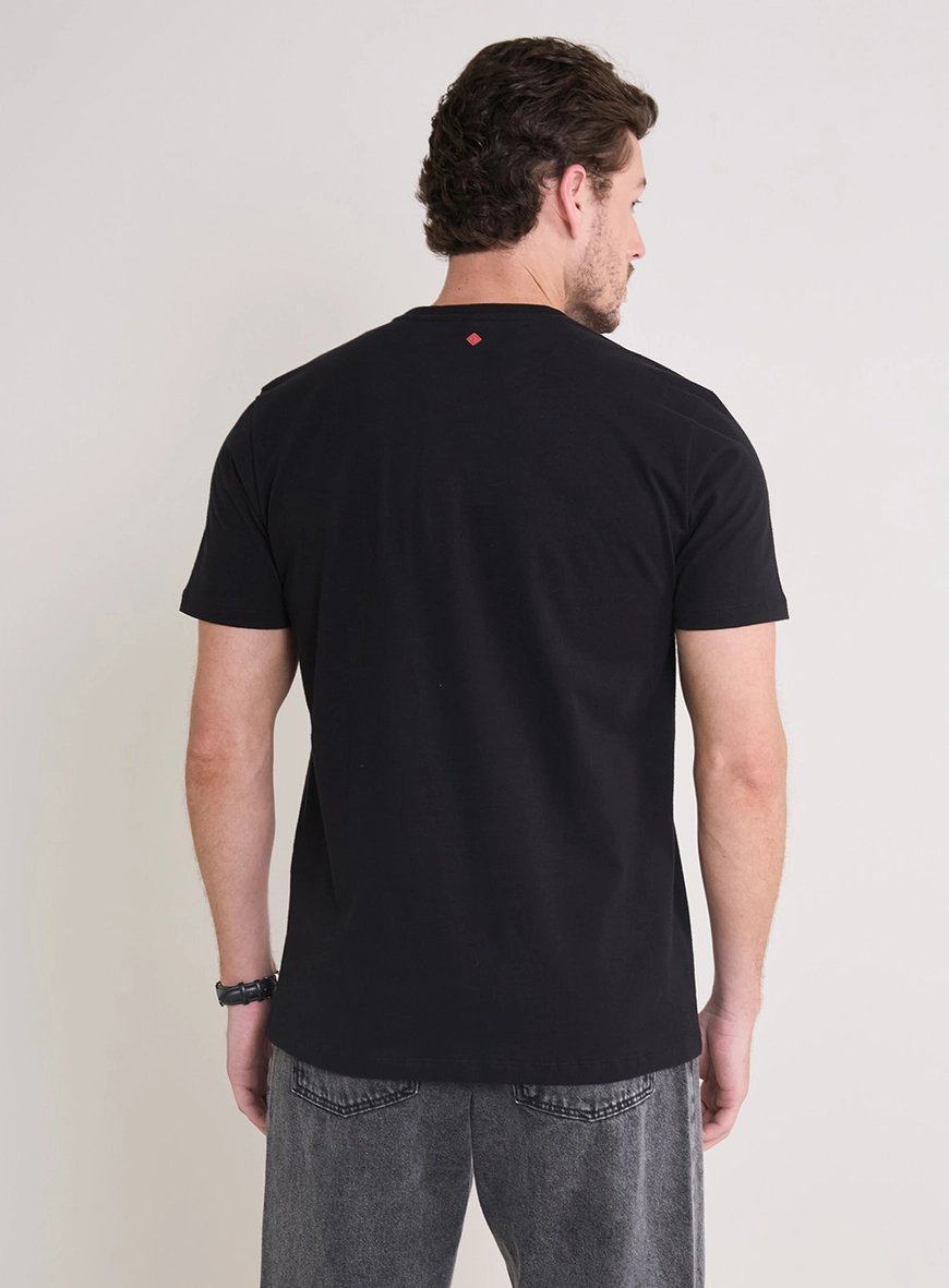 Camiseta Masculina New Slim Básica Preto