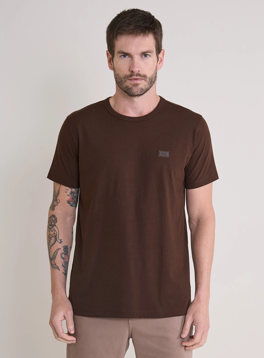 Camiseta Masculina New Box Básica - Páscoa Marrom