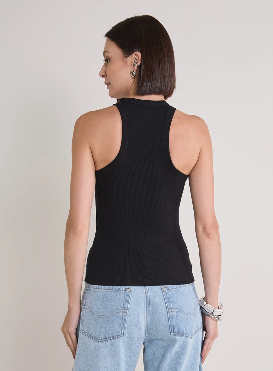 Regata Feminina Canelada - Páscoa Preto
