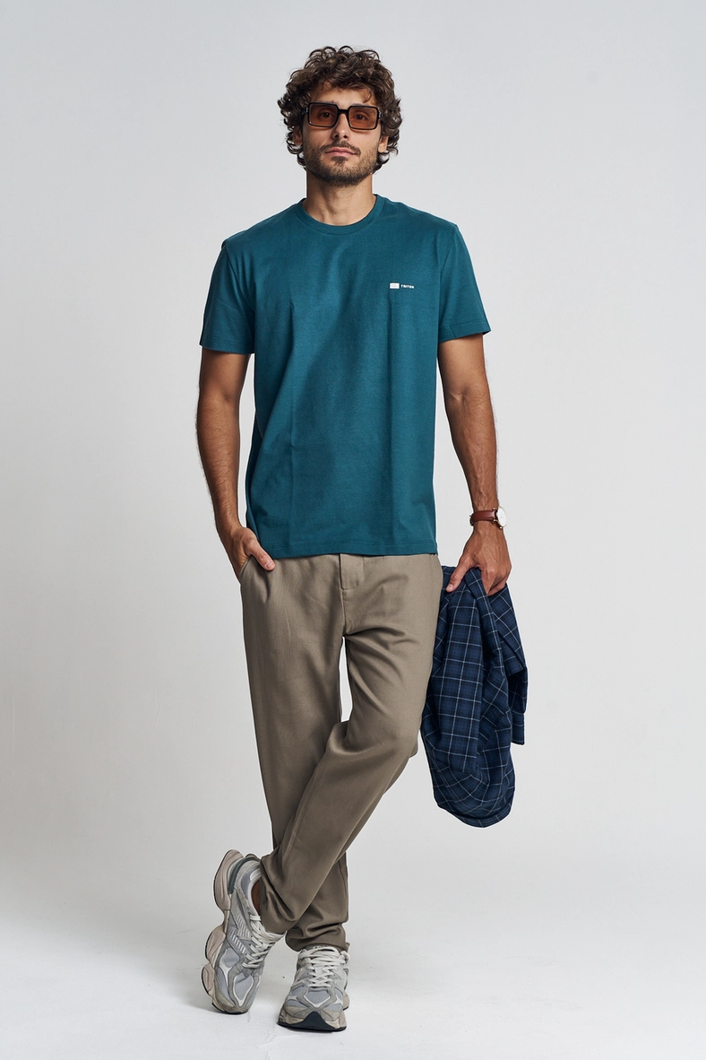 Camiseta Masculina Com Estampa Costas - New Verde 5
