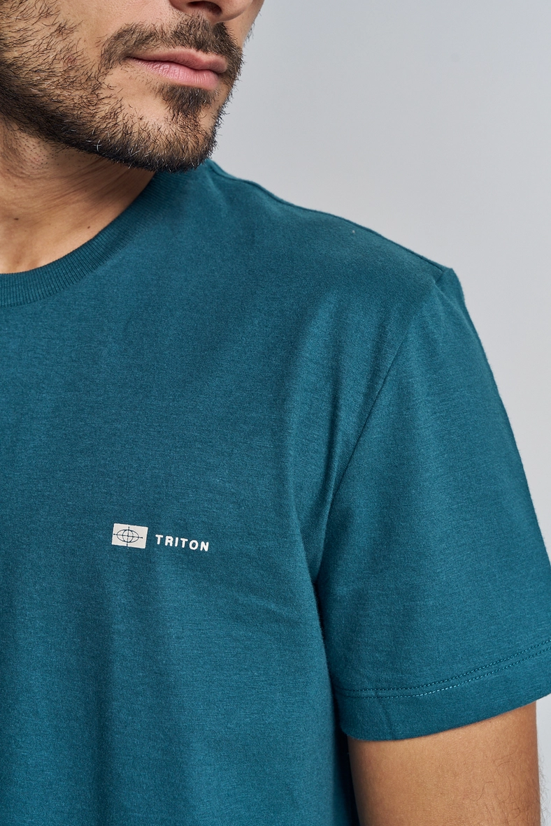 Camiseta Masculina Com Estampa Costas - New Verde 3