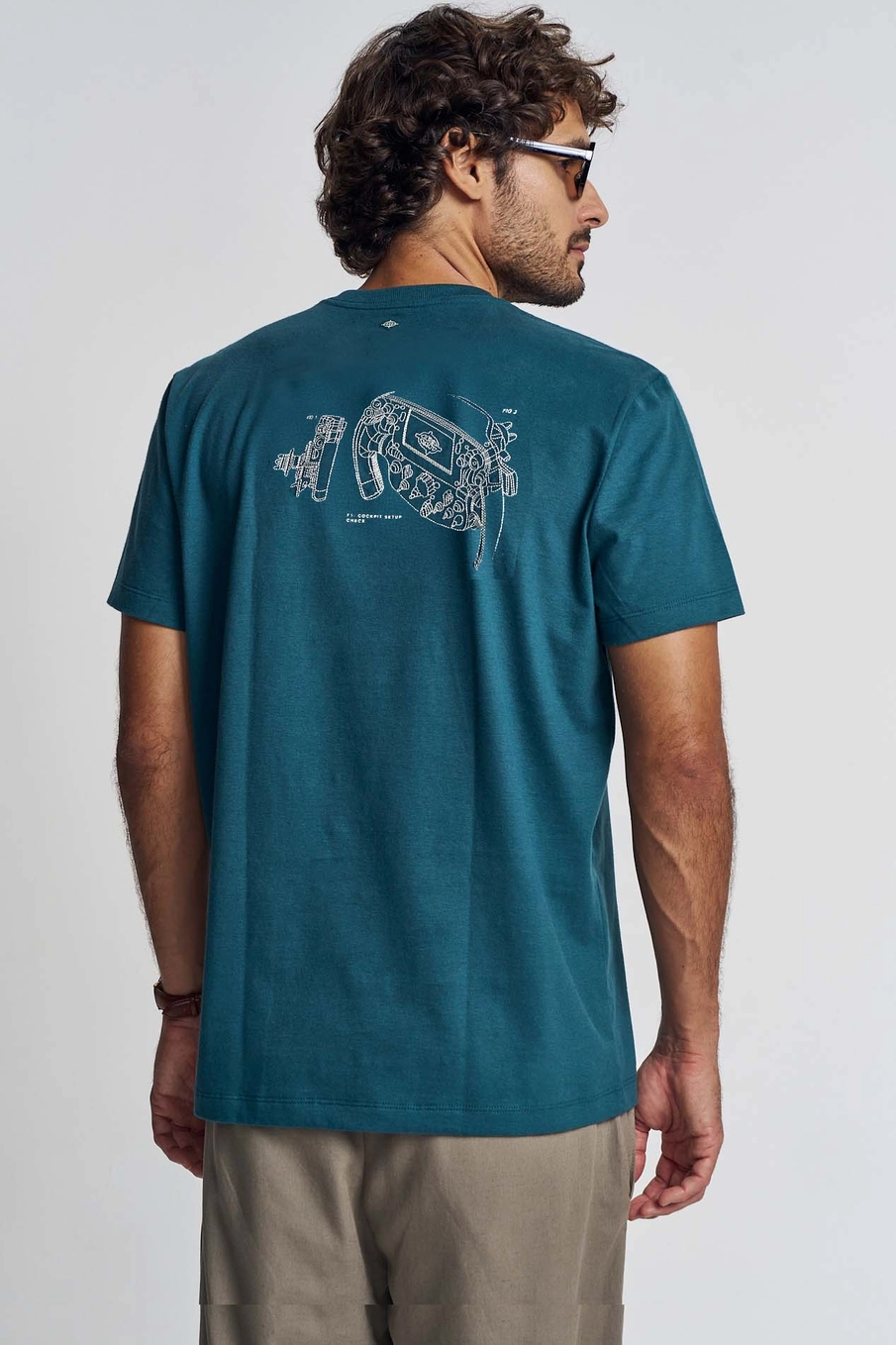 Camiseta Masculina Com Estampa Costas - New Verde 2