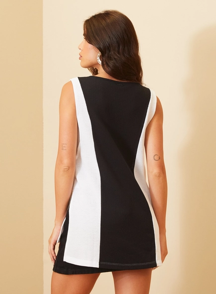 Regata Feminina Bicolor Texturizada - Comfort