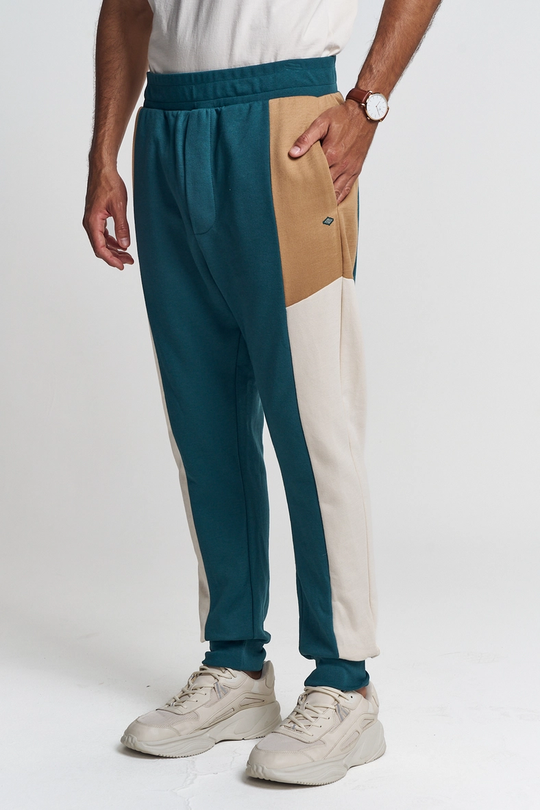 Calça Moletom Masculina Tricolor - Jogger Verde 2