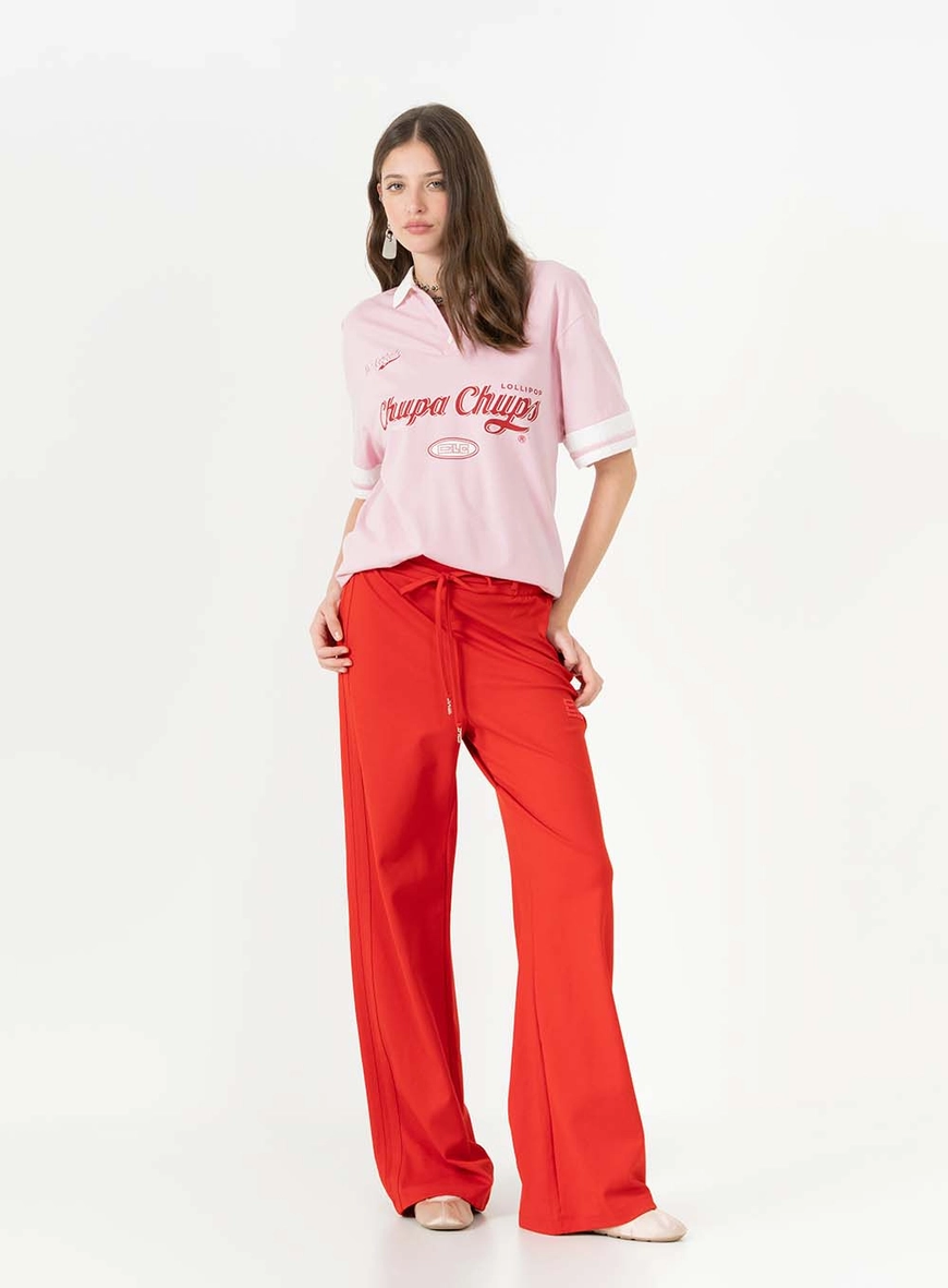 Polo Oversized Com Ombro Deslocado - Chupa Chups Rosa 4