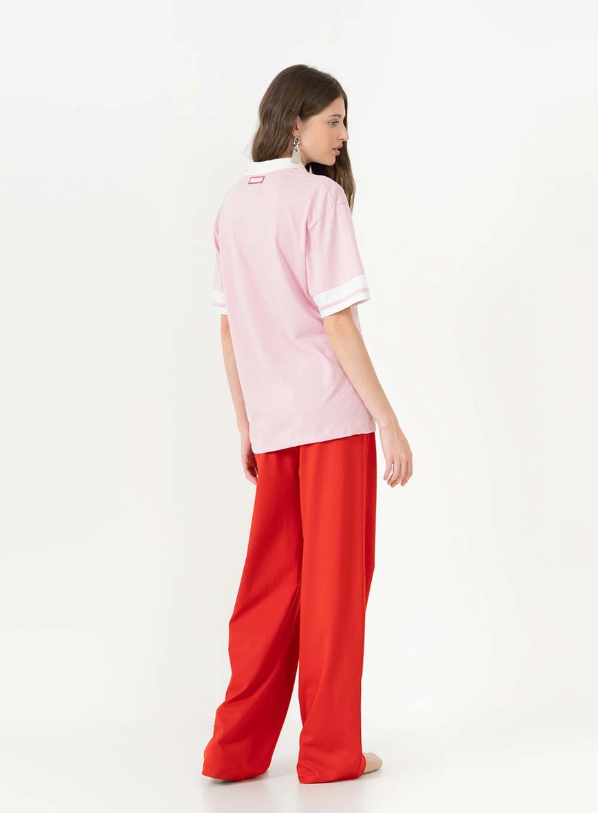 Polo Oversized Com Ombro Deslocado - Chupa Chups Rosa 5