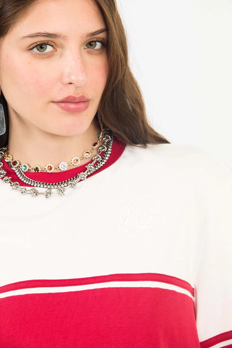 Camiseta Boy Com Detalhe Contrastante Branco 3