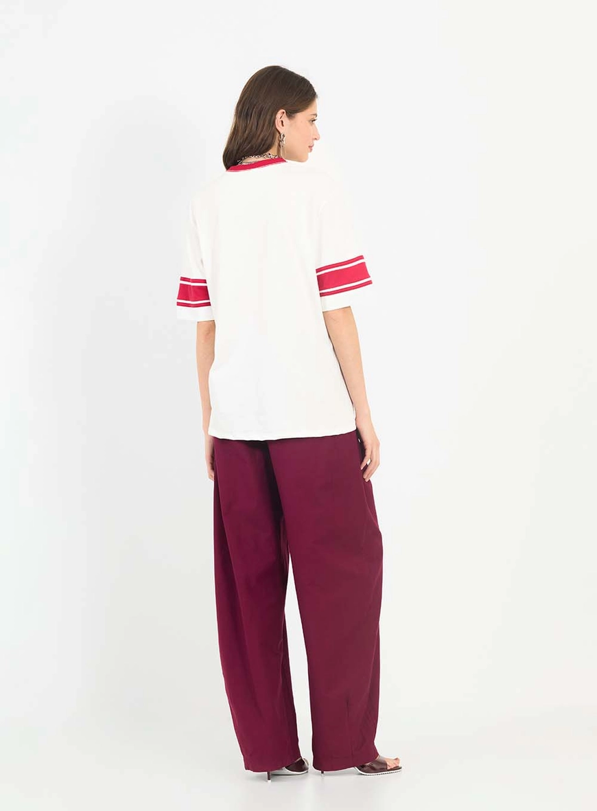 Camiseta Boy Com Detalhe Contrastante Branco 5