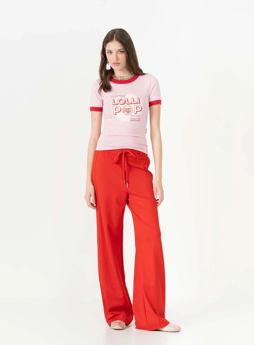Camiseta Baby Look Duo Color Rosa 3