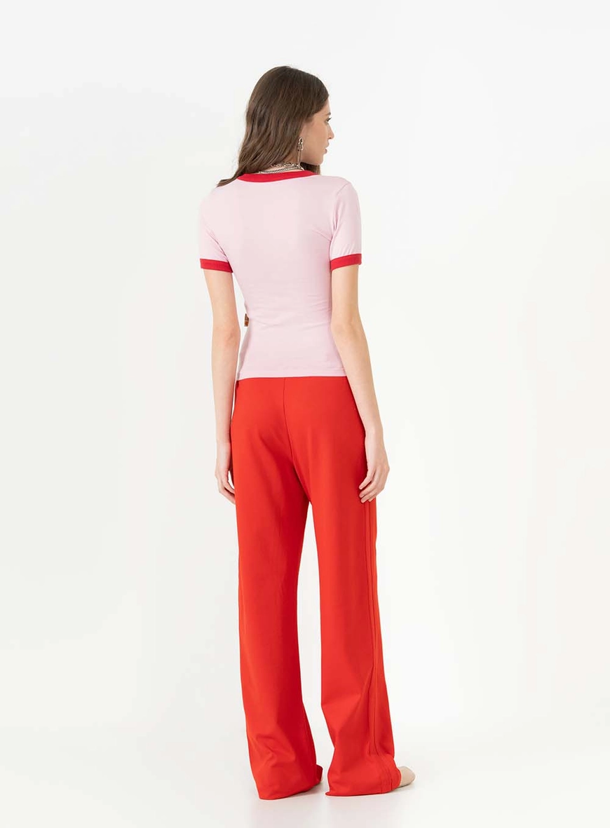 Camiseta Baby Look Duo Color Rosa 4