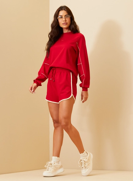Short Feminino Com Vivo Contrastante - Comfort