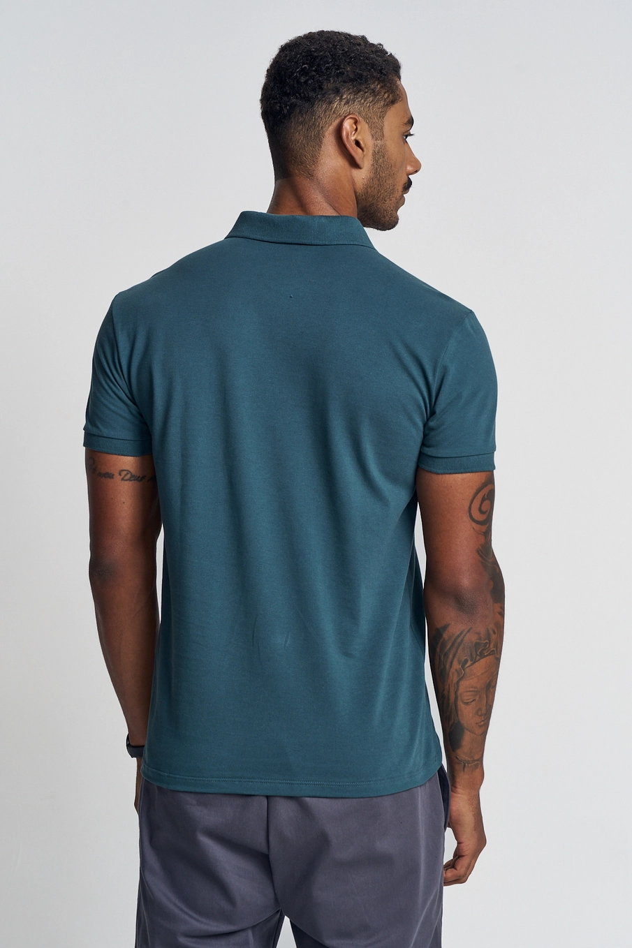 Polo Masculina Com Cava Ajustada - Fit Verde 3