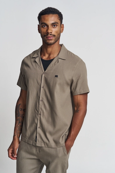 Camisa Masculina Gola Cubana - Regular