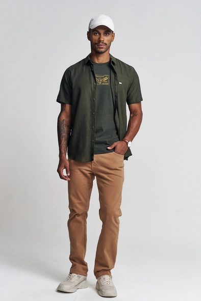 Calça Sarja Masculina Com Cintura Média - Leo