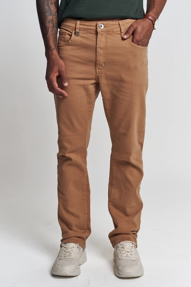 Calça Sarja Masculina Com Cintura Média - Leo