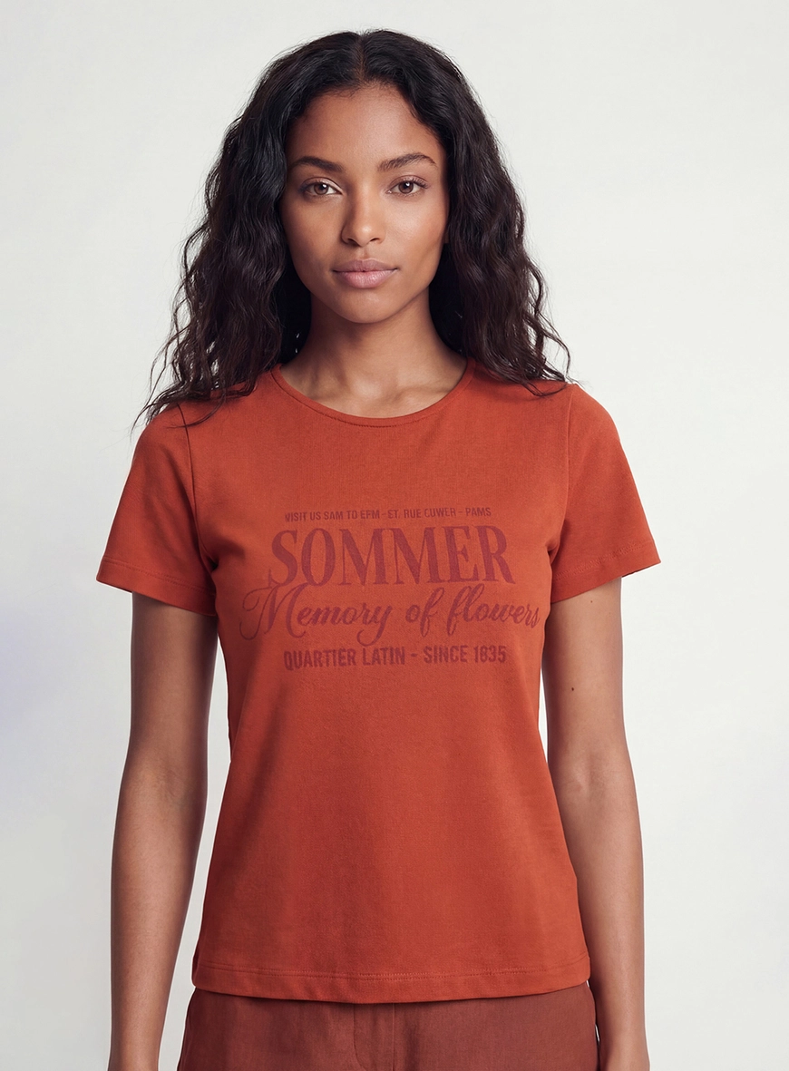 Camiseta Feminina Small Laranja 4
