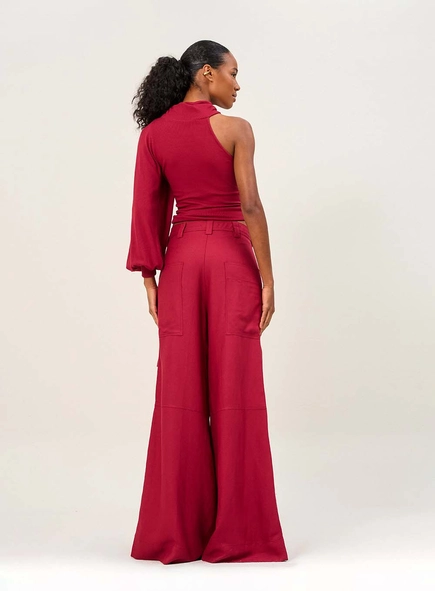 Calça Cargo Feminina Com Cintura Média
