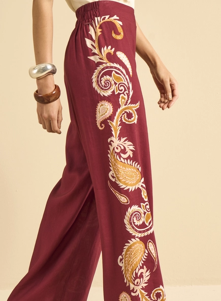 Calça Feminina Solta Paisley