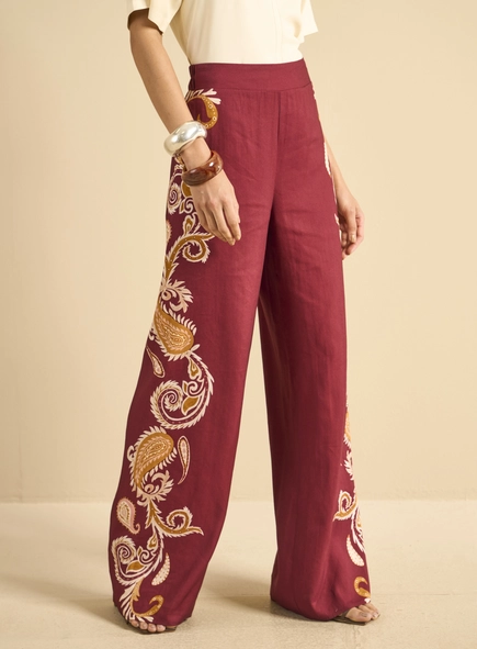Calça Feminina Solta Paisley