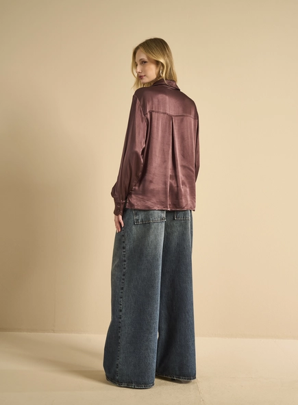 Camisa Feminina Quadrada Manga Longa