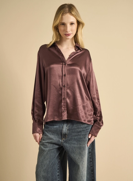 Camisa Feminina Quadrada Manga Longa