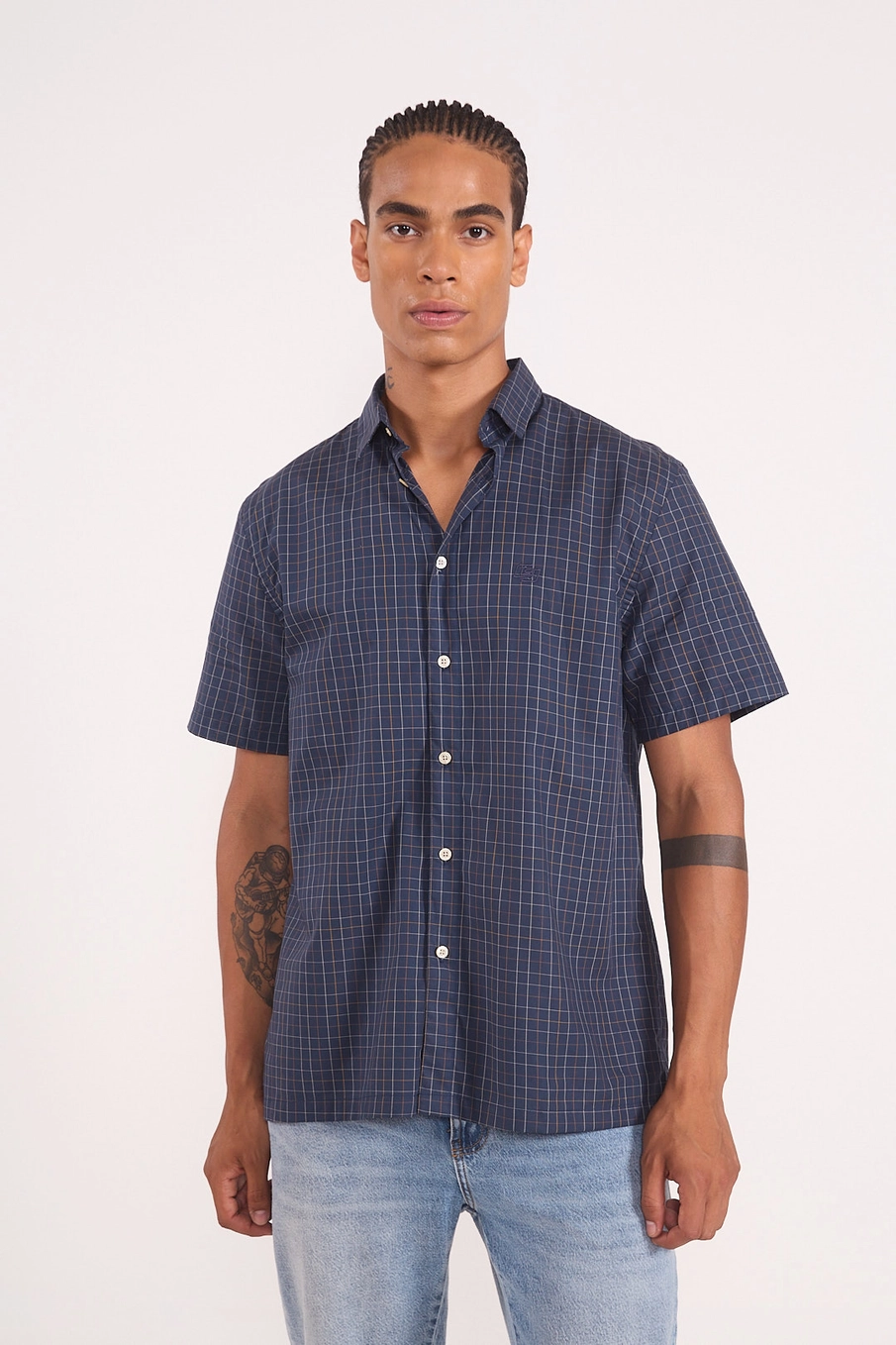 Camisa Manga Curta Urban Xadrez Estampados