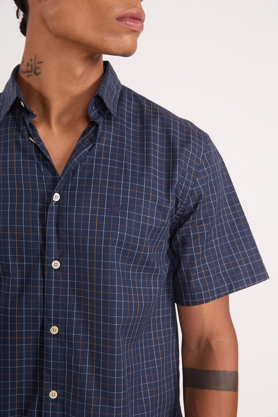 Camisa Manga Curta Urban Xadrez Estampados