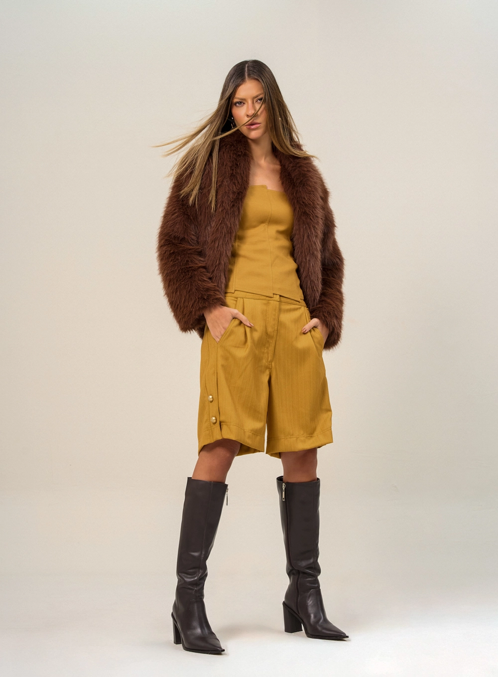 Blusa Tomara Que Caia Estruturada Amarelo 4