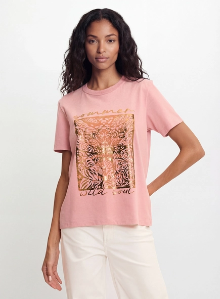 Camiseta Feminina Comfort Estampada