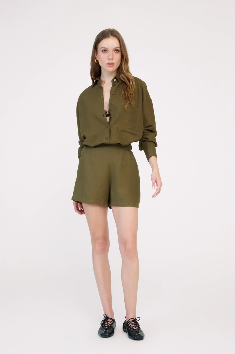Camisa Feminina Oversized Verde 3
