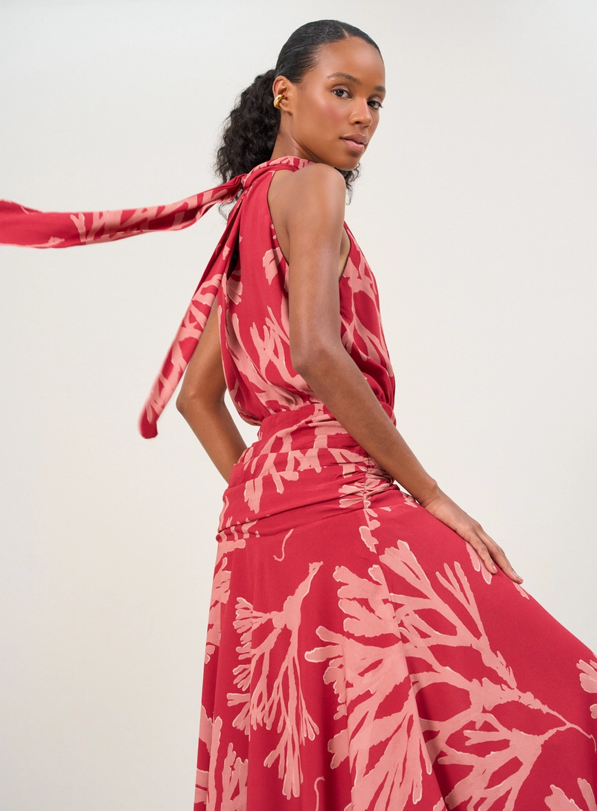 Vestido Midi Frente Única Estampados 4