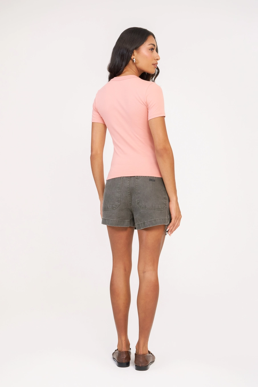 Camiseta Feminina Baby Look Básica Rosa 2